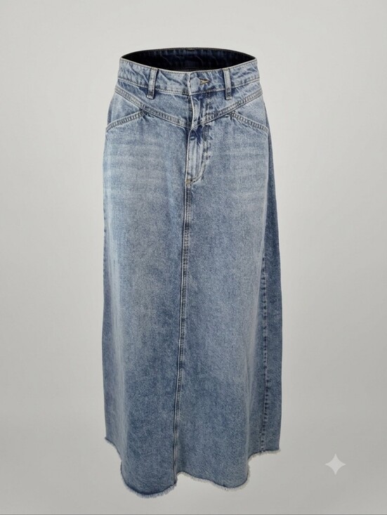 We The Free Dresses & Skirts - We The Free Washed Light Blue Denim Maxi Skirt